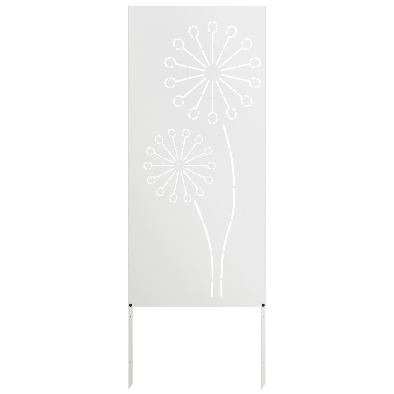 Sodo privatumo ekranas „Fretwork“ Balta 50 x 140 cm