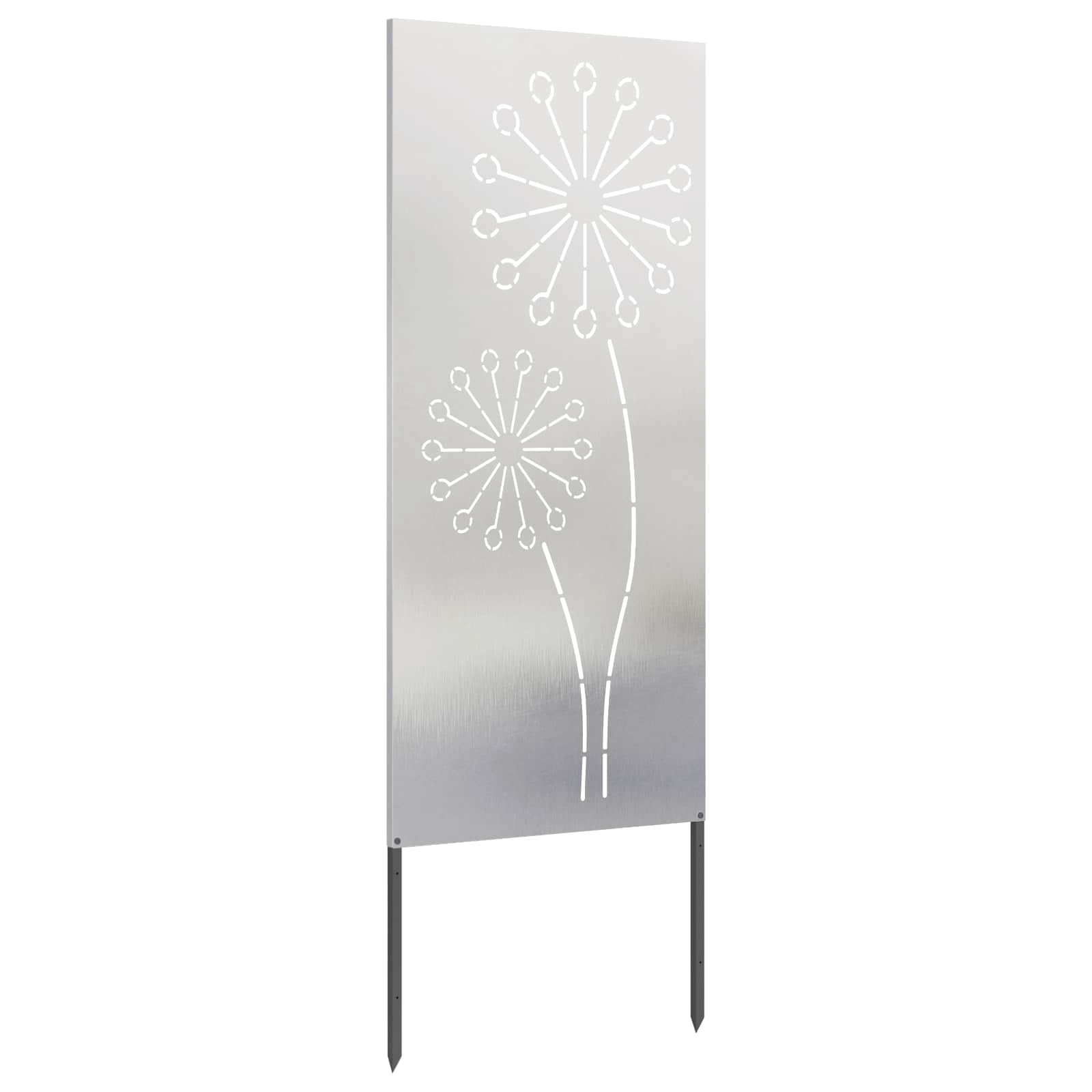 Sodo privatumo ekranas Sidabro 50 x 140 cm Nerūdijantis plienas
