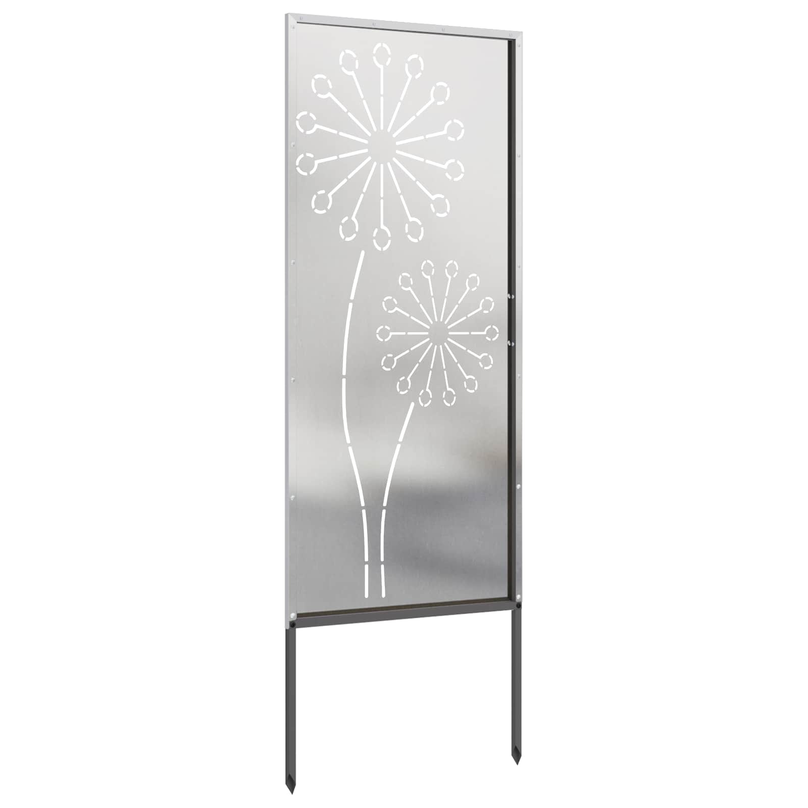 Sodo privatumo ekranas Sidabro 50 x 140 cm Nerūdijantis plienas