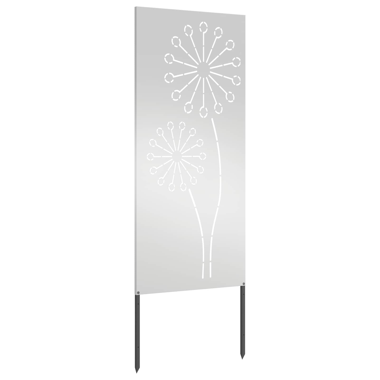 Sodo privatumo ekranas „Fretwork“ Sidabro 50 x 140 cm