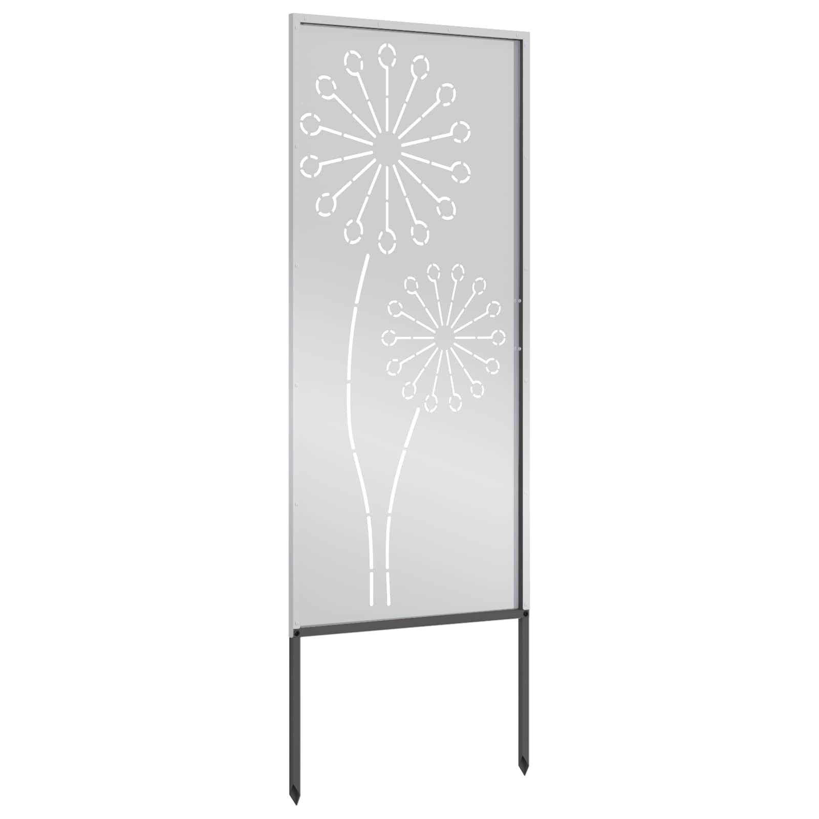 Sodo privatumo ekranas „Fretwork“ Sidabro 50 x 140 cm