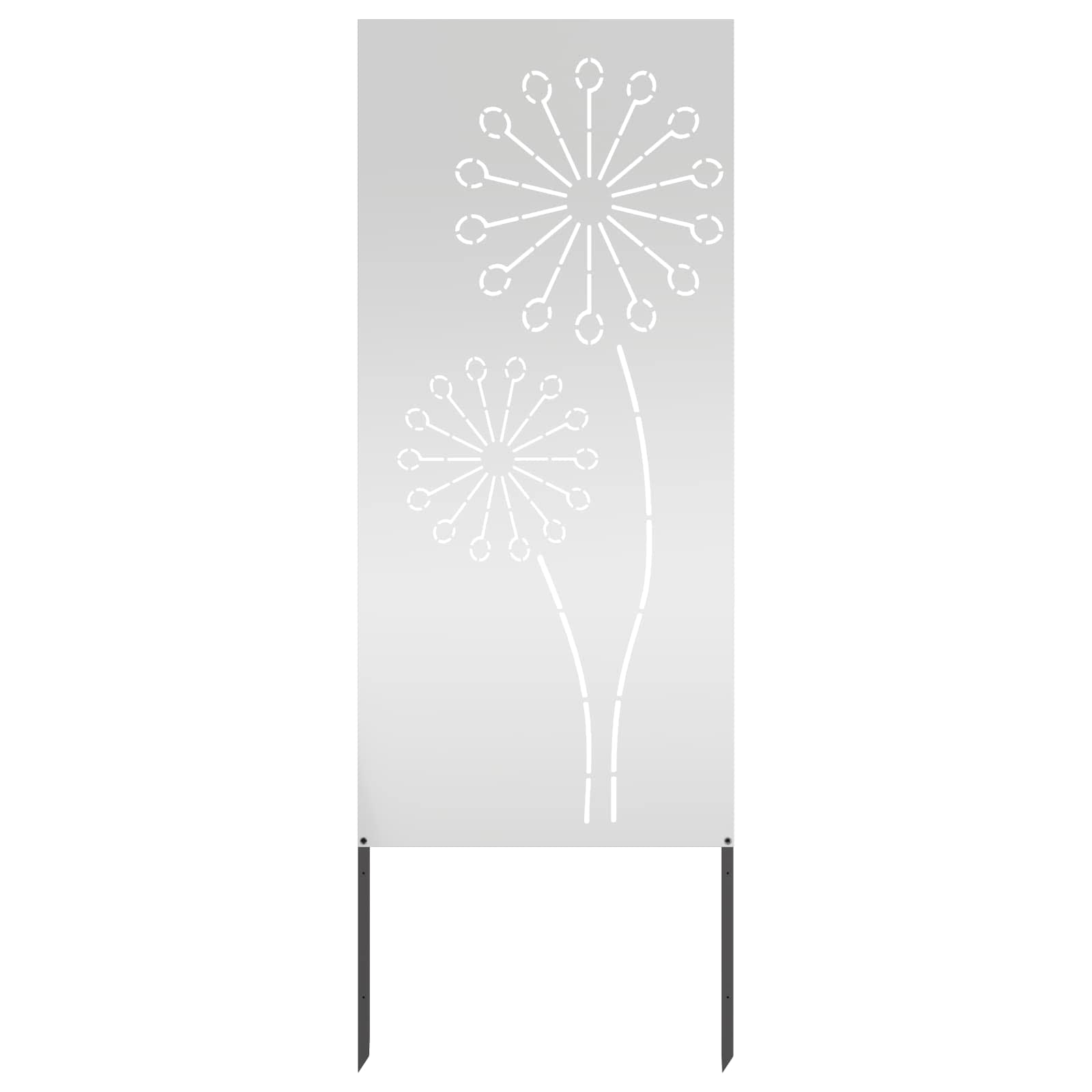 Sodo privatumo ekranas „Fretwork“ Sidabro 50 x 140 cm
