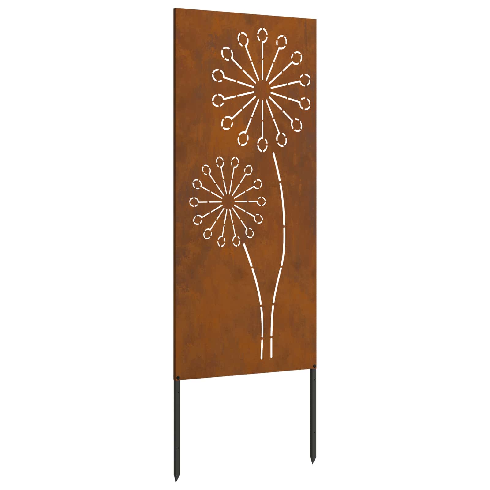 Sodo privatumo ekranas „Fretwork“ Rūdijanti 50 x 140 cm