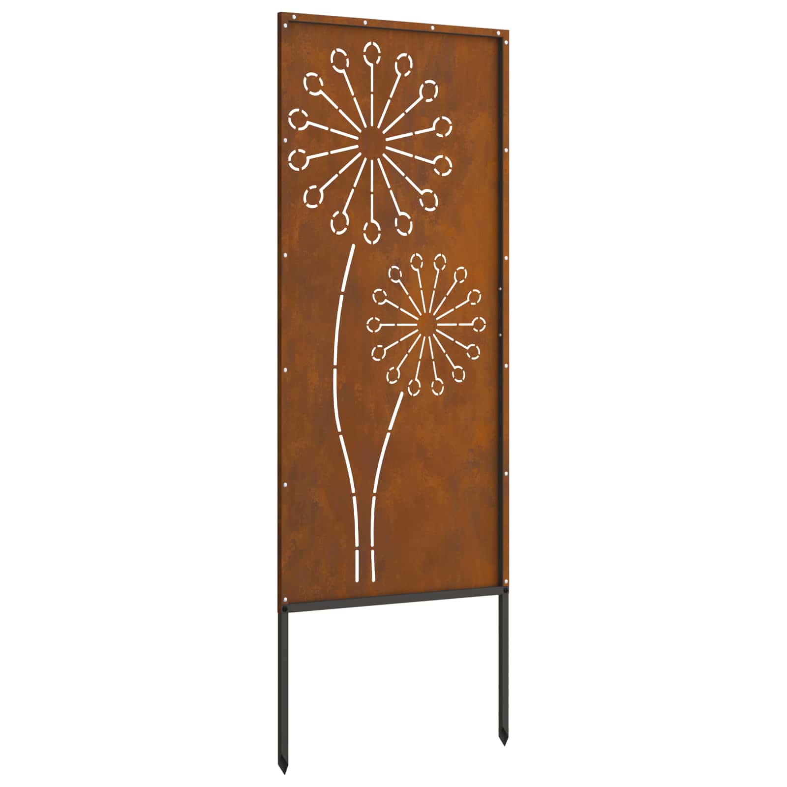 Sodo privatumo ekranas „Fretwork“ Rūdijanti 50 x 140 cm
