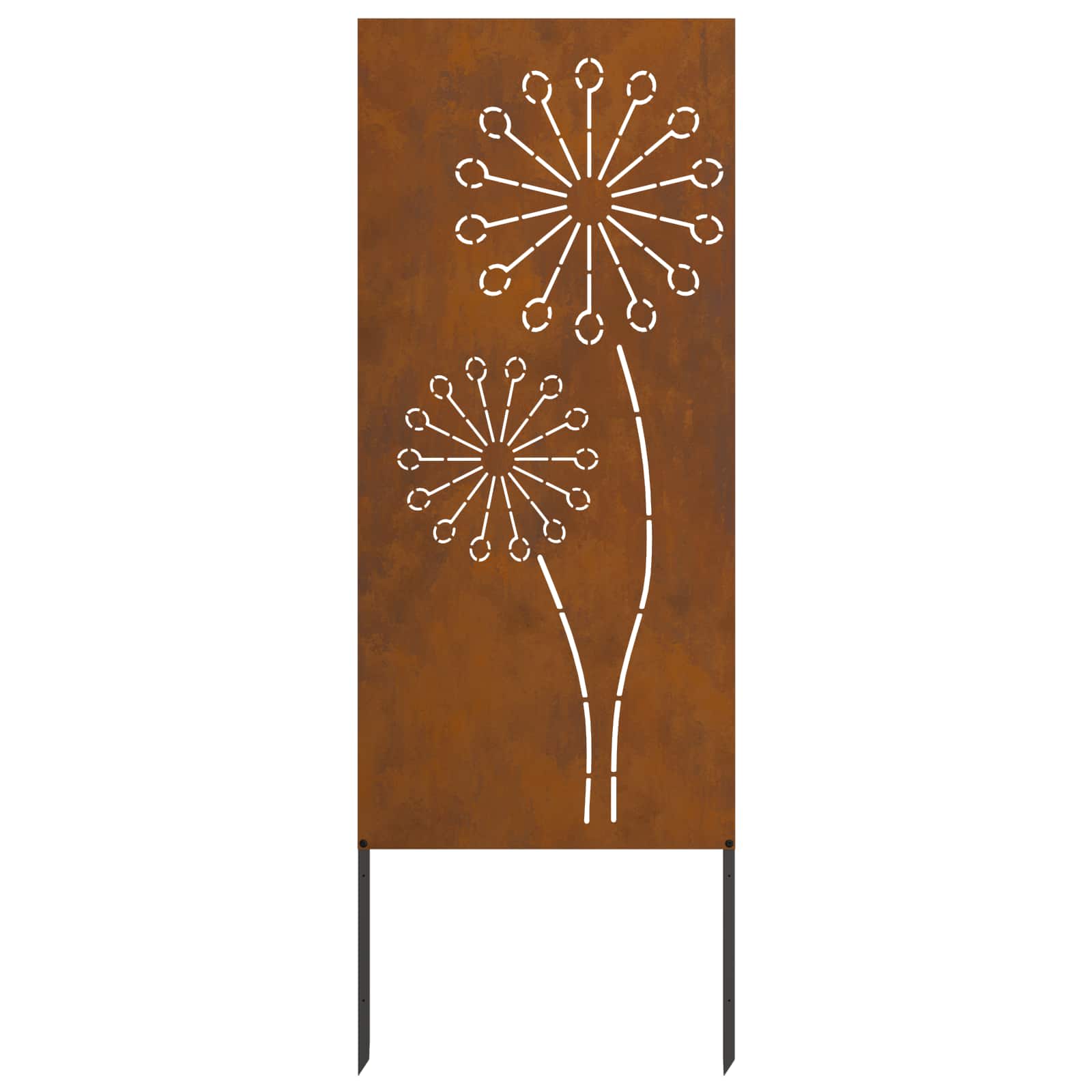 Sodo privatumo ekranas „Fretwork“ Rūdijanti 50 x 140 cm