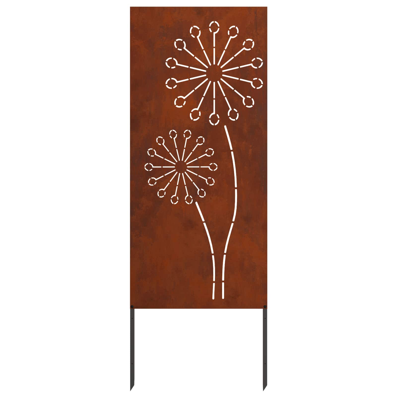 Sodo privatumo ekranas „Fretwork“ Rūdijanti 50 x 140 cm