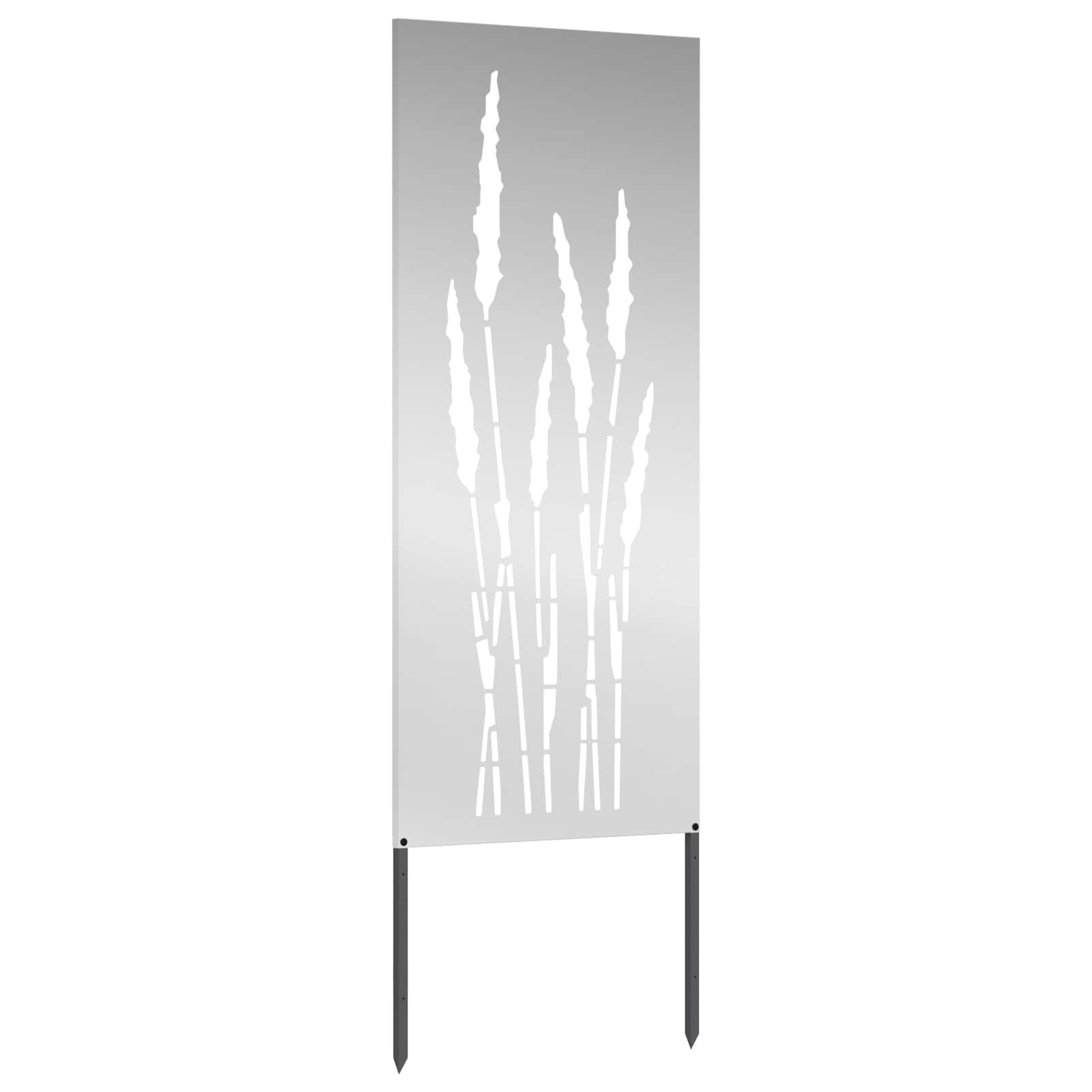 Sodo privatumo ekranas Gėlių Sidabro 50 x 140 cm