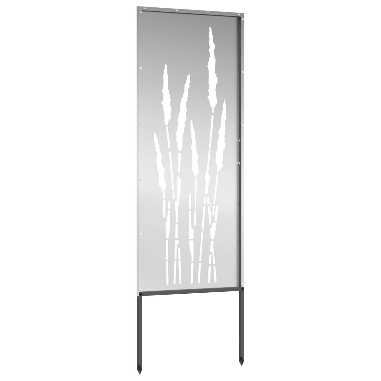 Sodo privatumo ekranas Gėlių Sidabro 50 x 140 cm