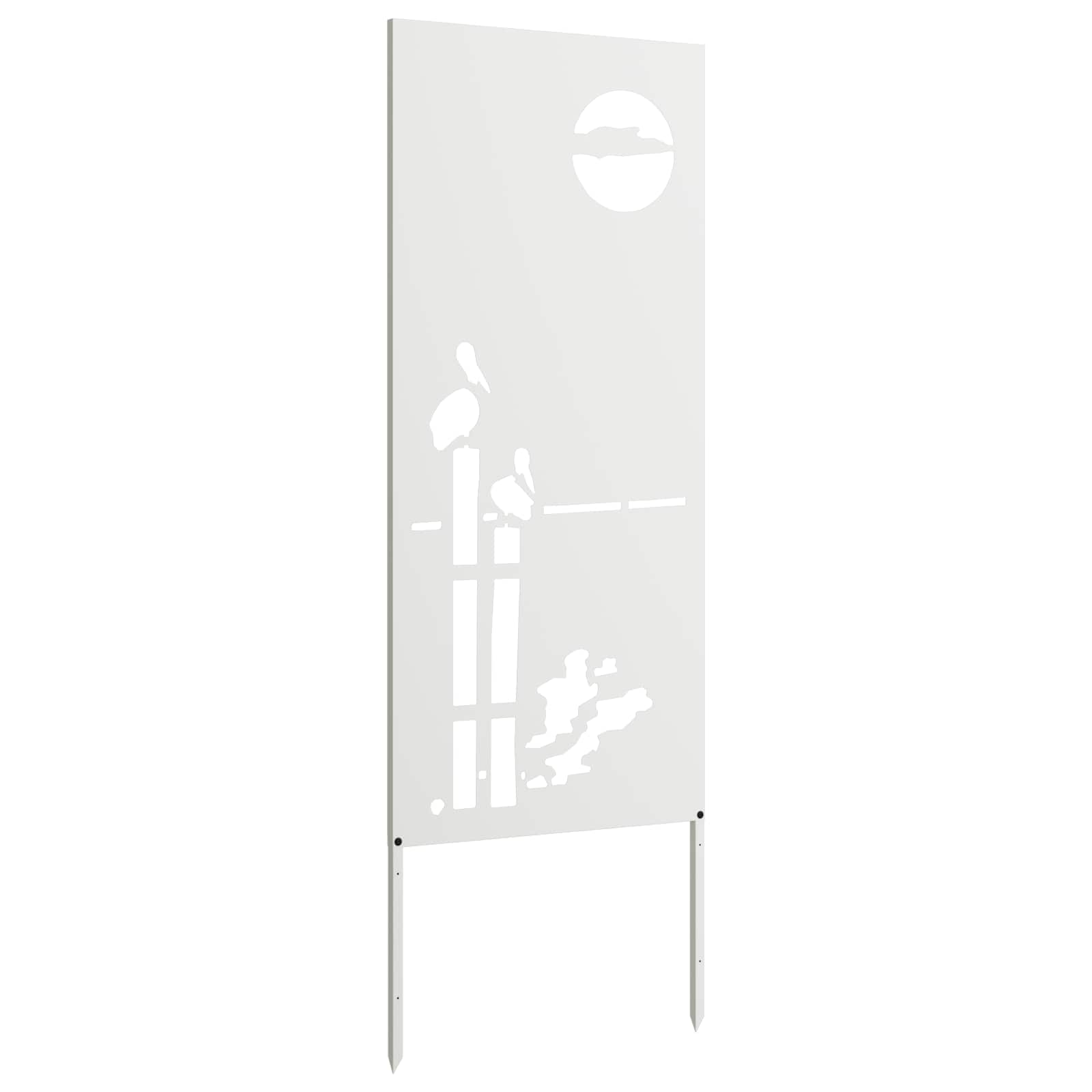 Dārza privātuma ekrāns „Fretwork“ Balts 50 x 140 cm