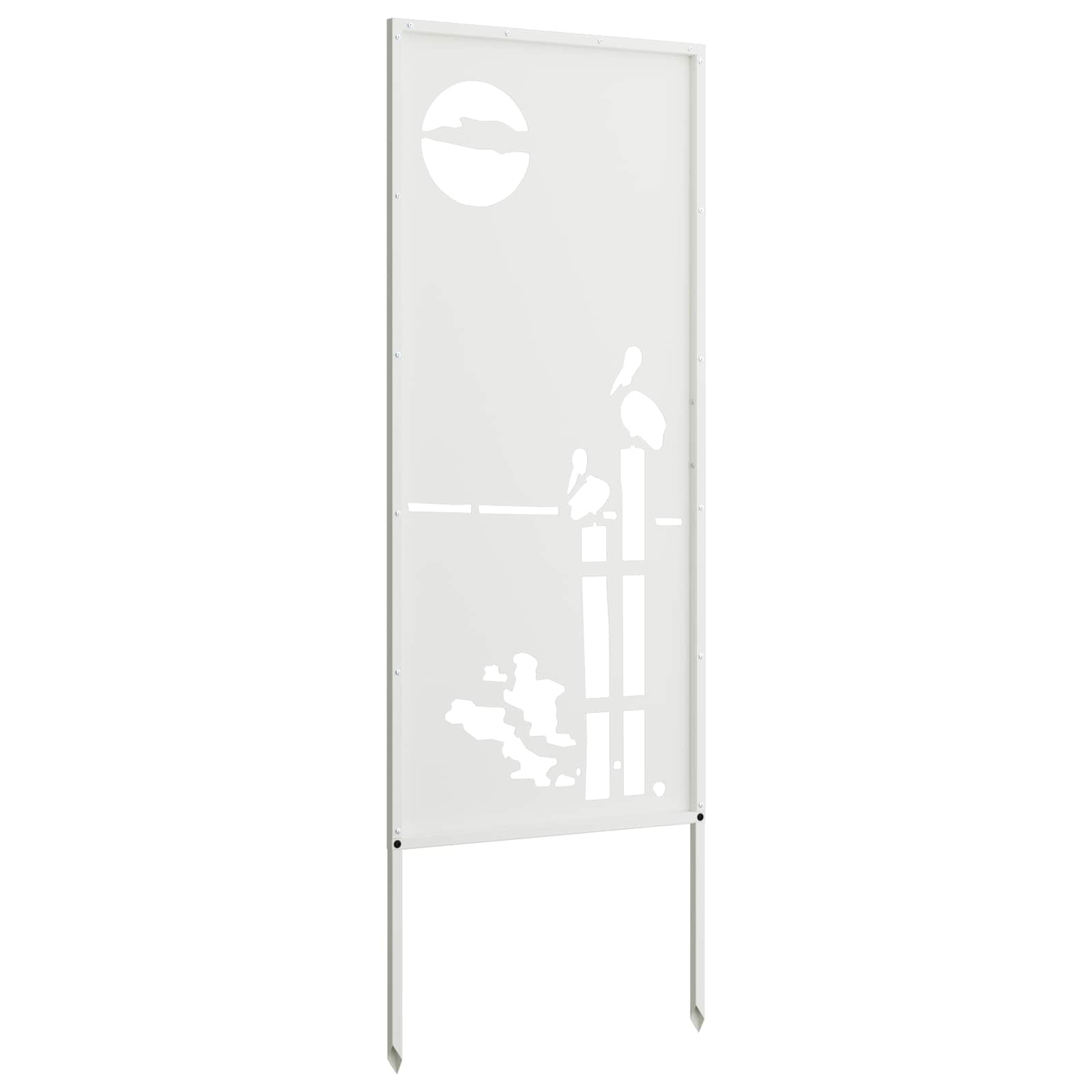 Dārza privātuma ekrāns „Fretwork“ Balts 50 x 140 cm
