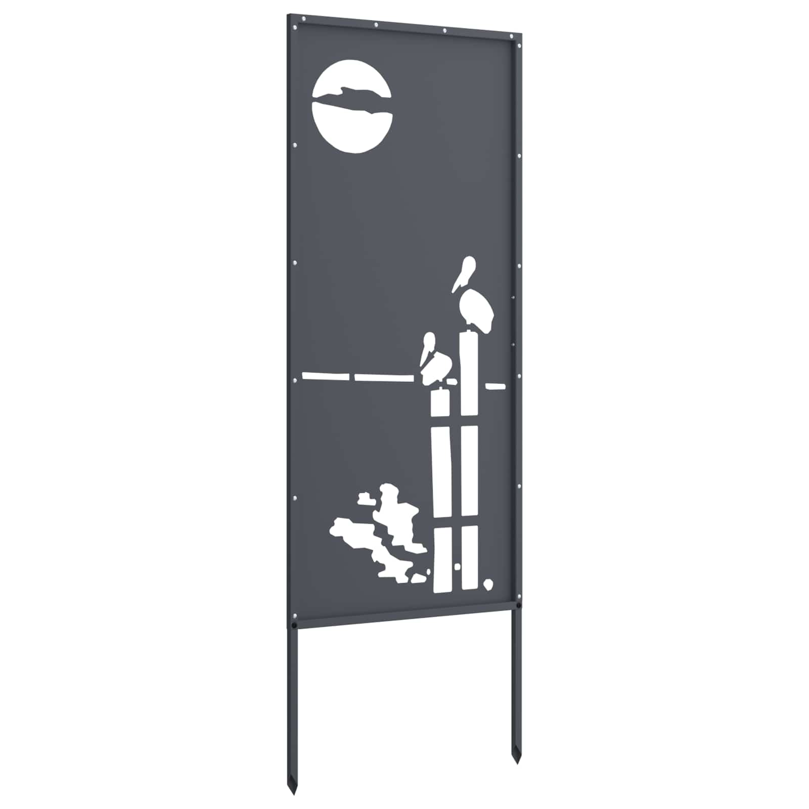 Garden Privacy Screen "Fretwork" Anthracite 50 x 140 cm