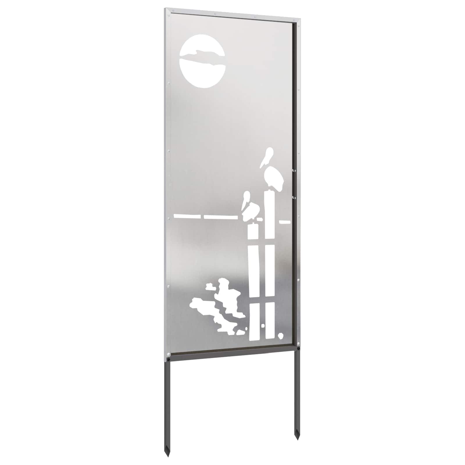 Sodo privatumo ekranas Sidabro 50 x 140 cm Nerūdijantis plienas