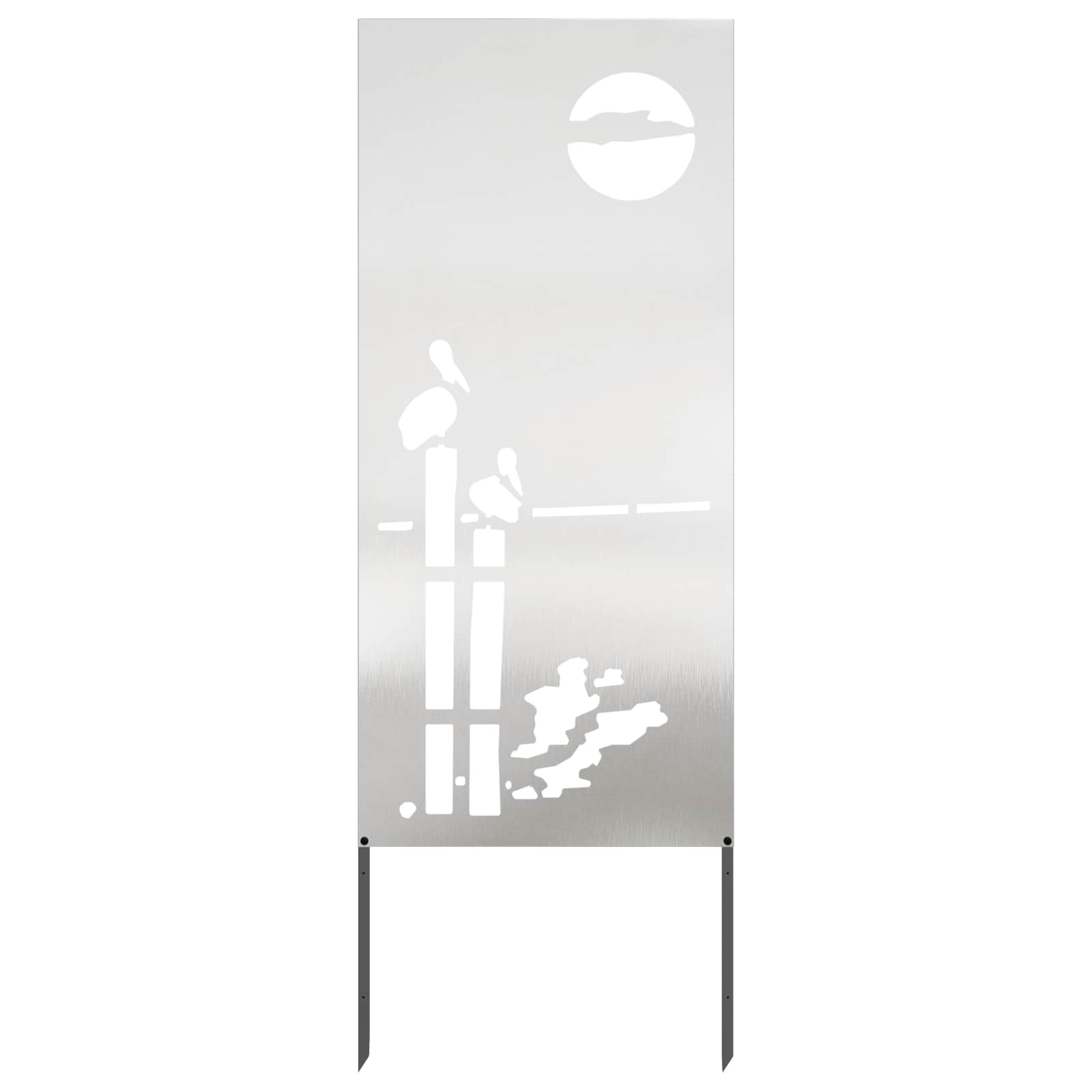 Sodo privatumo ekranas Sidabro 50 x 140 cm Nerūdijantis plienas