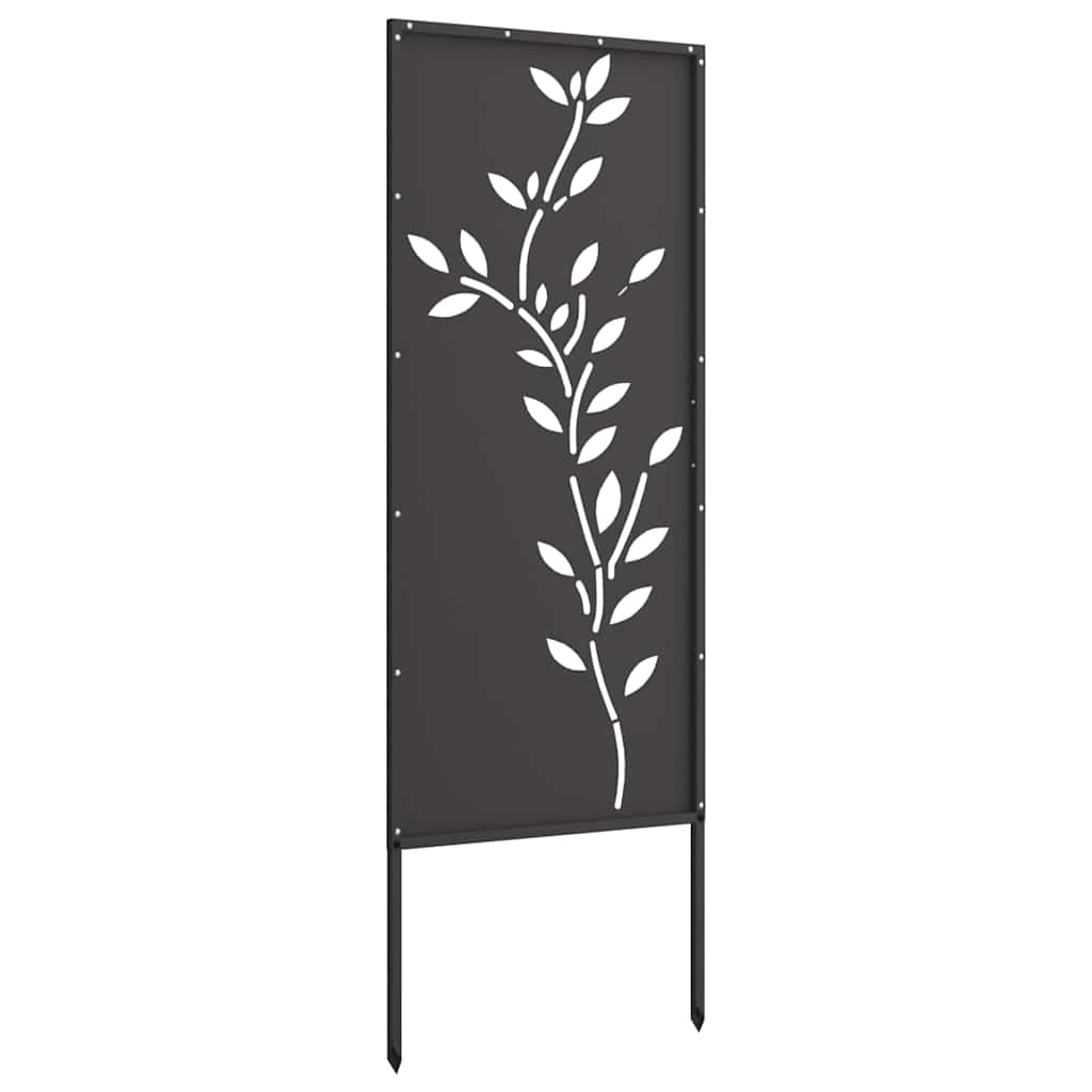 Sodo privatumo ekranas Gėlių Juoda 50 x 140 cm
