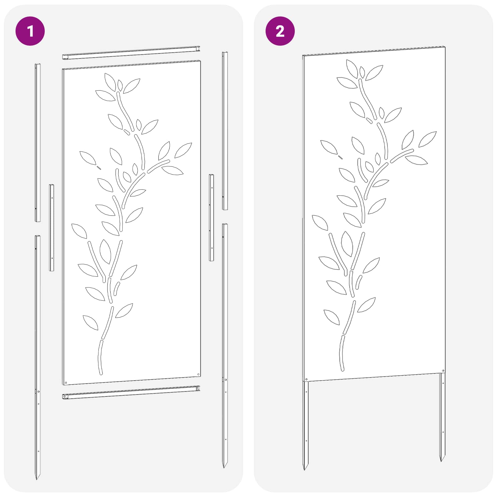 Sodo privatumo ekranas Sidabro 50 x 140 cm Nerūdijantis plienas