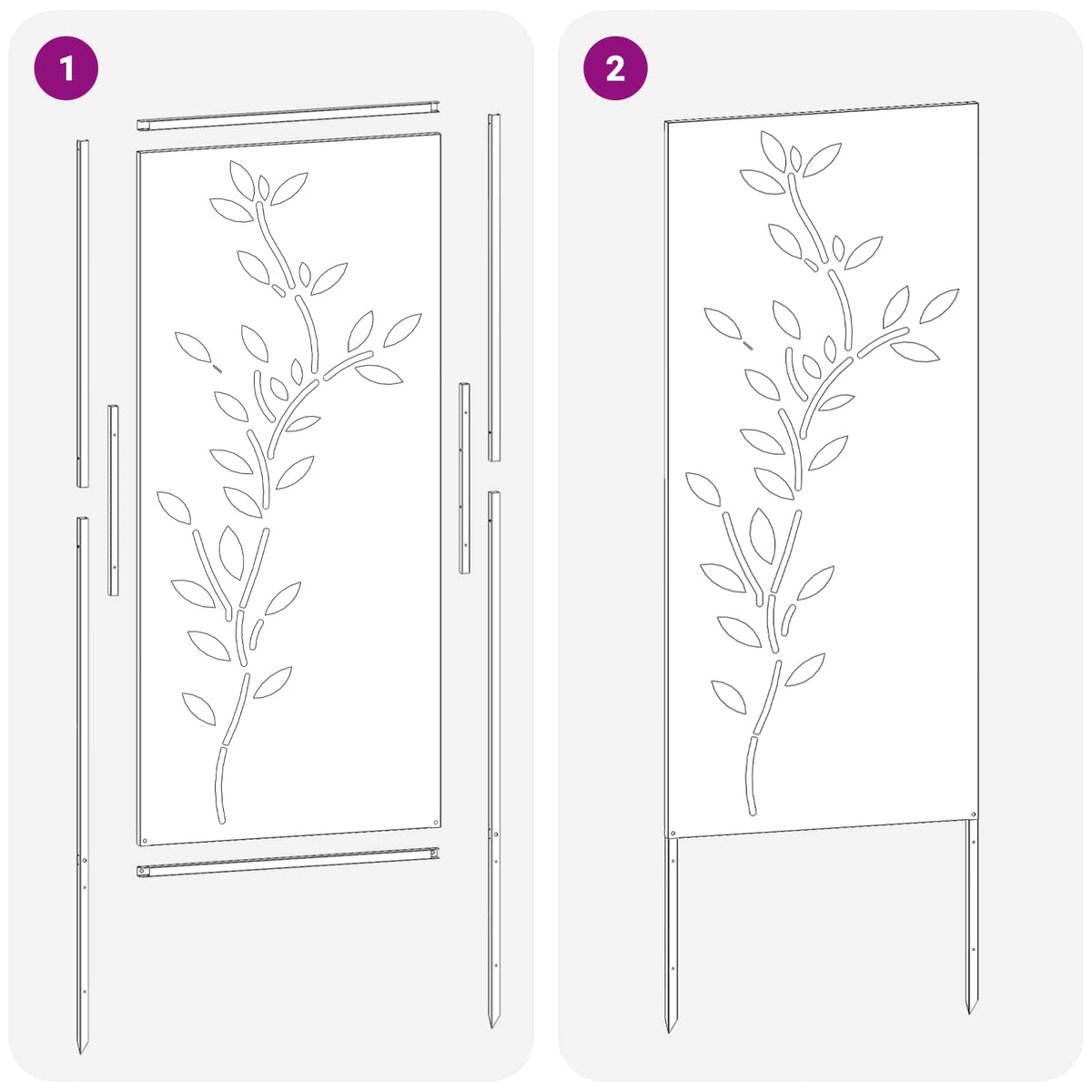 Sodo privatumo ekranas Sidabro 50 x 140 cm Nerūdijantis plienas
