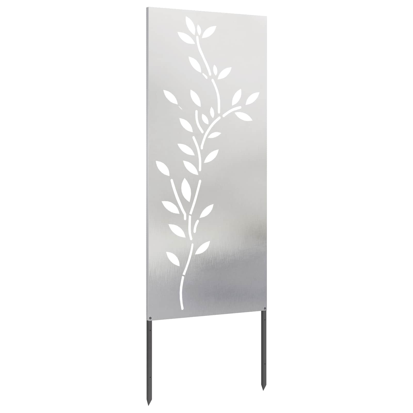 Sodo privatumo ekranas Sidabro 50 x 140 cm Nerūdijantis plienas