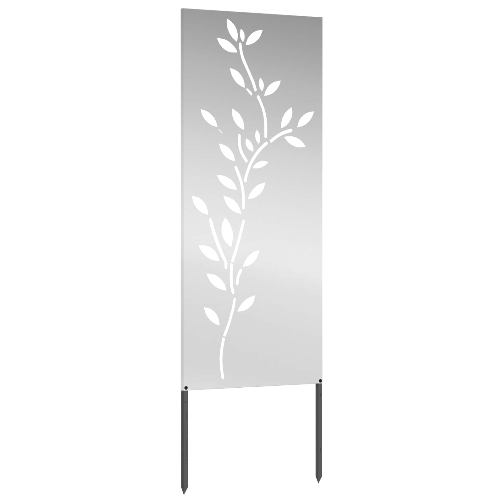 Sodo privatumo ekranas Gėlių Sidabro 50 x 140 cm