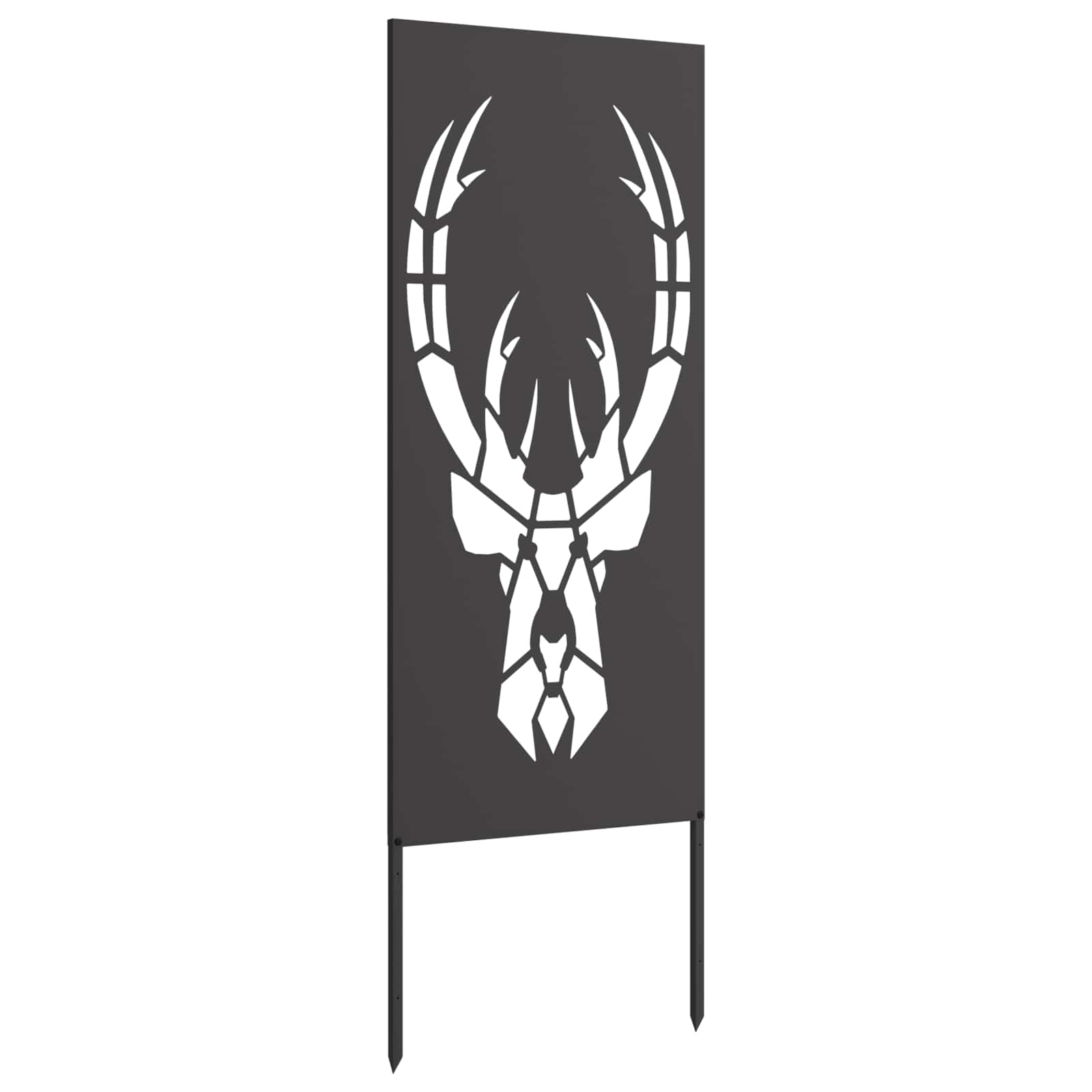 Dārza privātuma aizsegs Dzīvnieku raksti Melns 50 x 140 cm