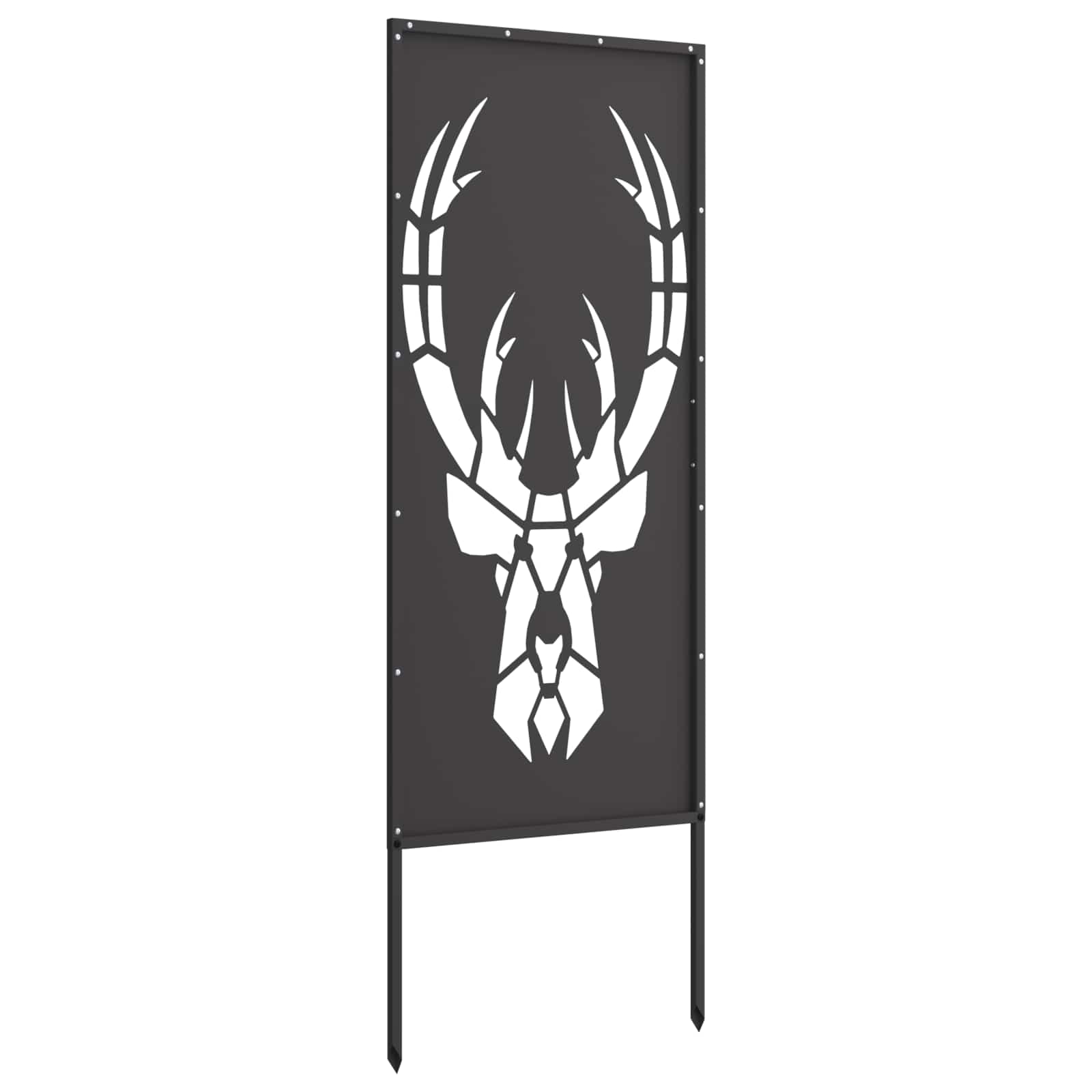 Dārza privātuma aizsegs Dzīvnieku raksti Melns 50 x 140 cm