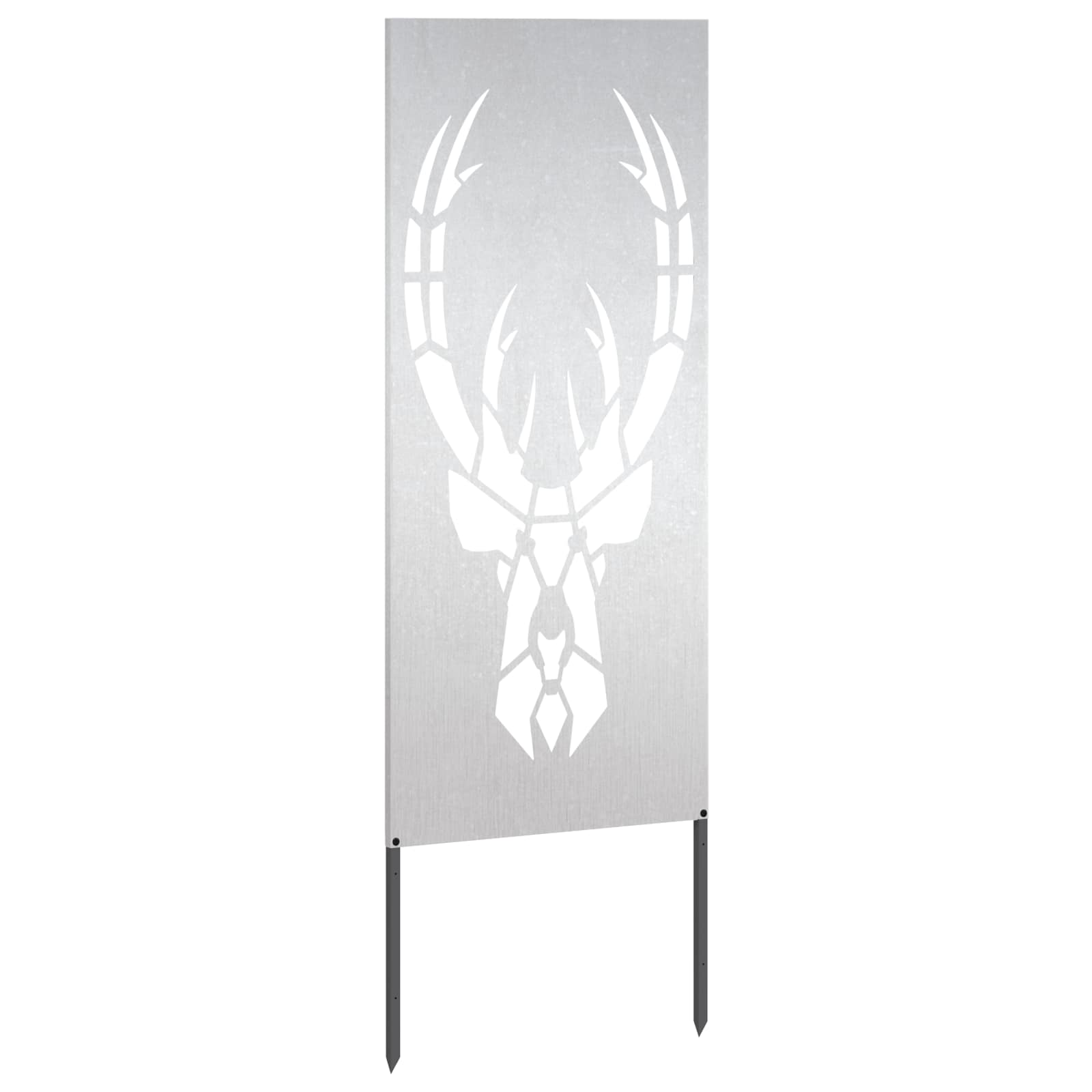 Dārza privātuma ekrāns Sudraba 50 x 140 cm Nerūsējošais tērauds