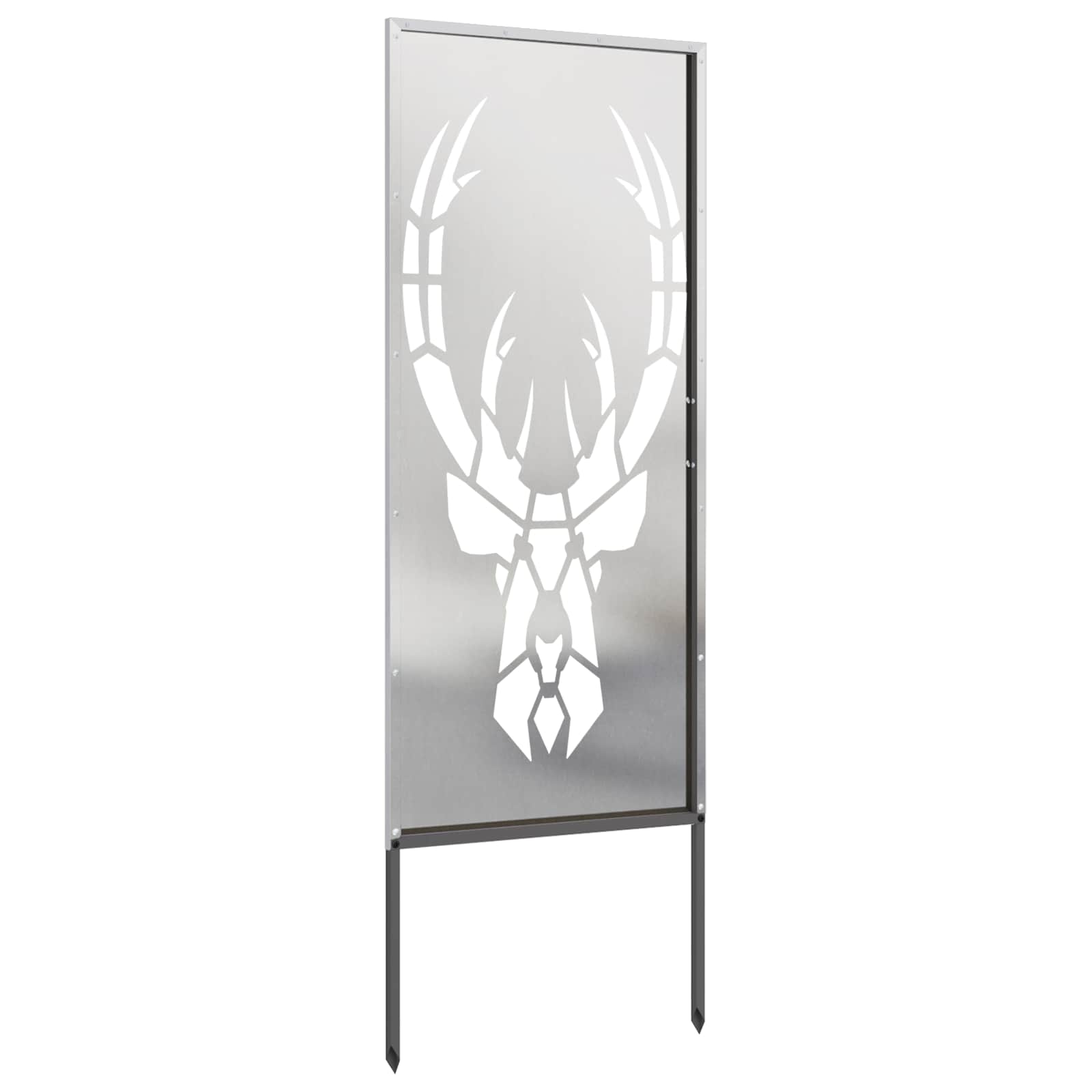Dārza privātuma ekrāns Sudraba 50 x 140 cm Nerūsējošais tērauds