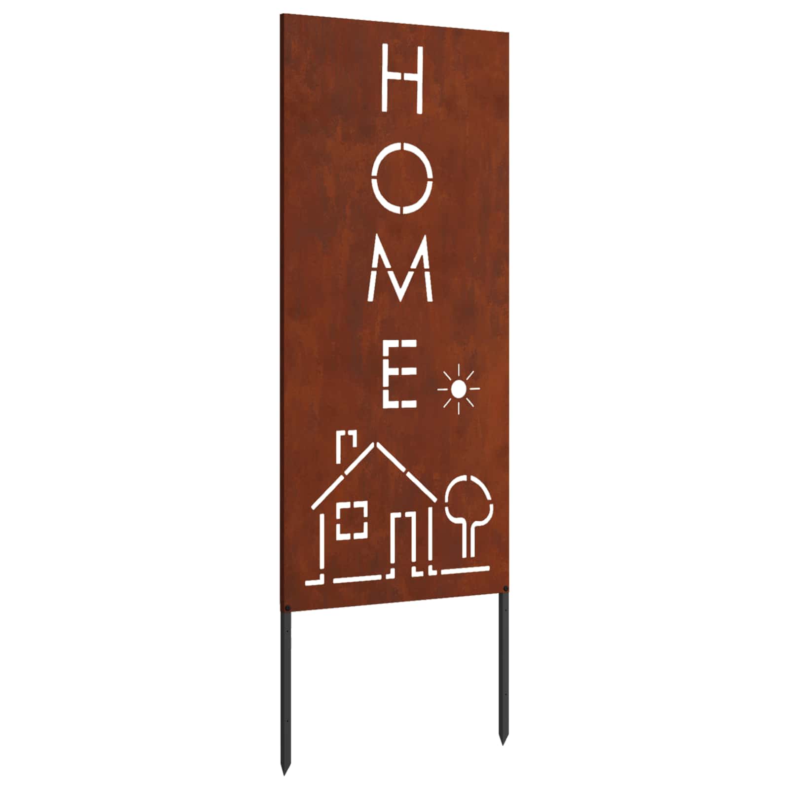 Fretwork Garden Privacy Screen Rusted 50 x 140 cm