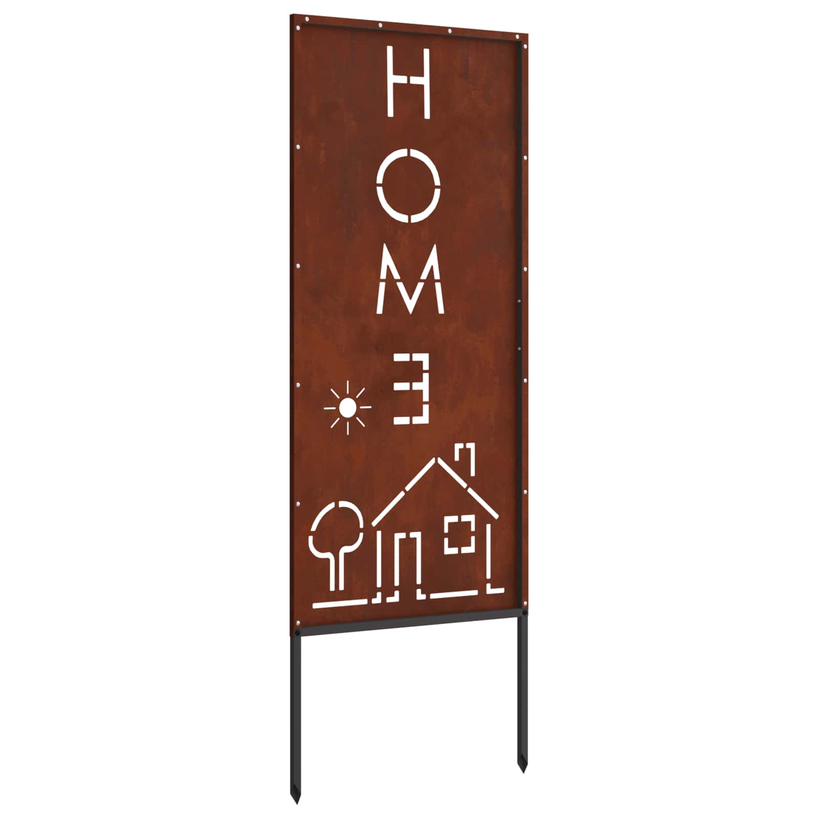 Fretwork Garden Privacy Screen Rusted 50 x 140 cm