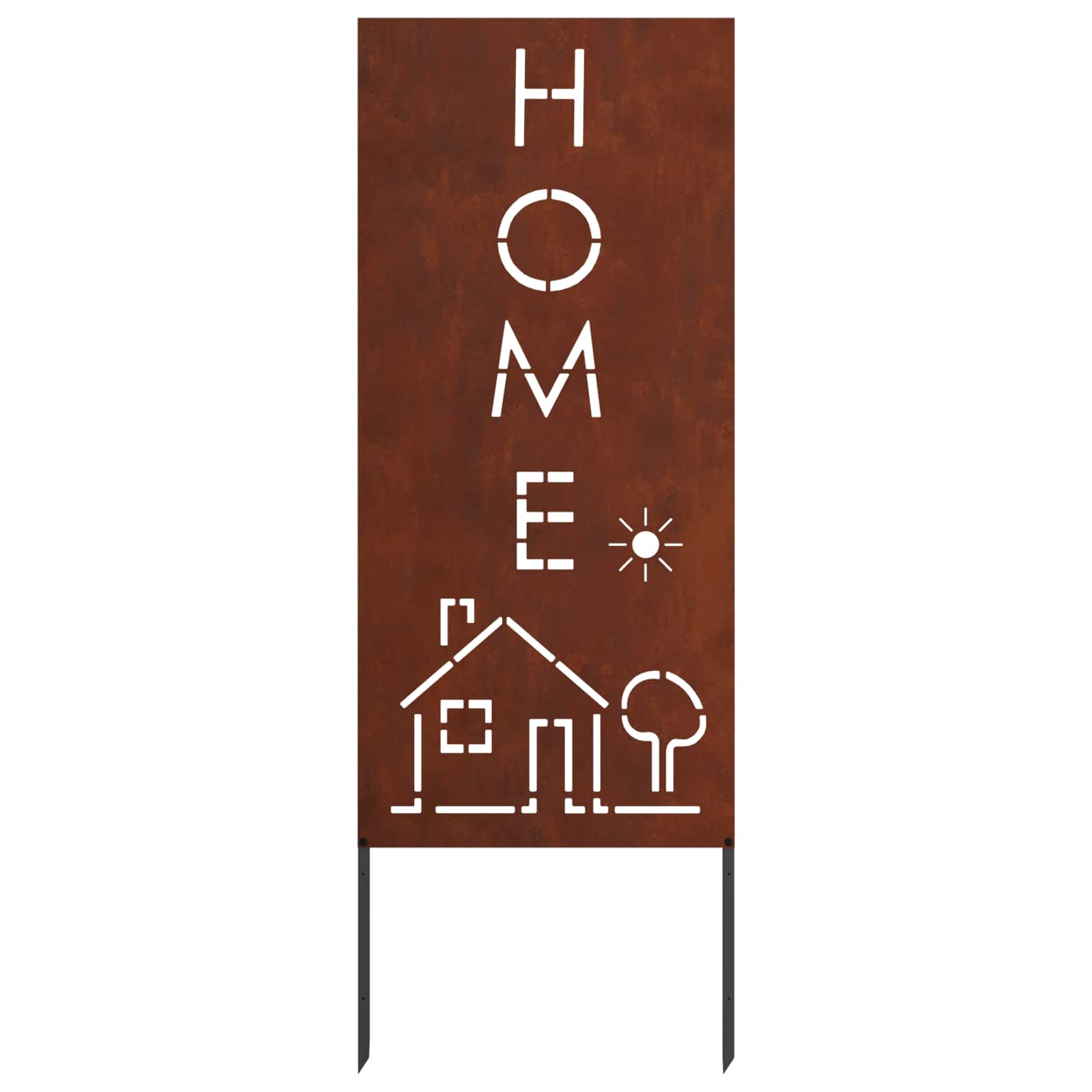 Fretwork Garden Privacy Screen Rusted 50 x 140 cm