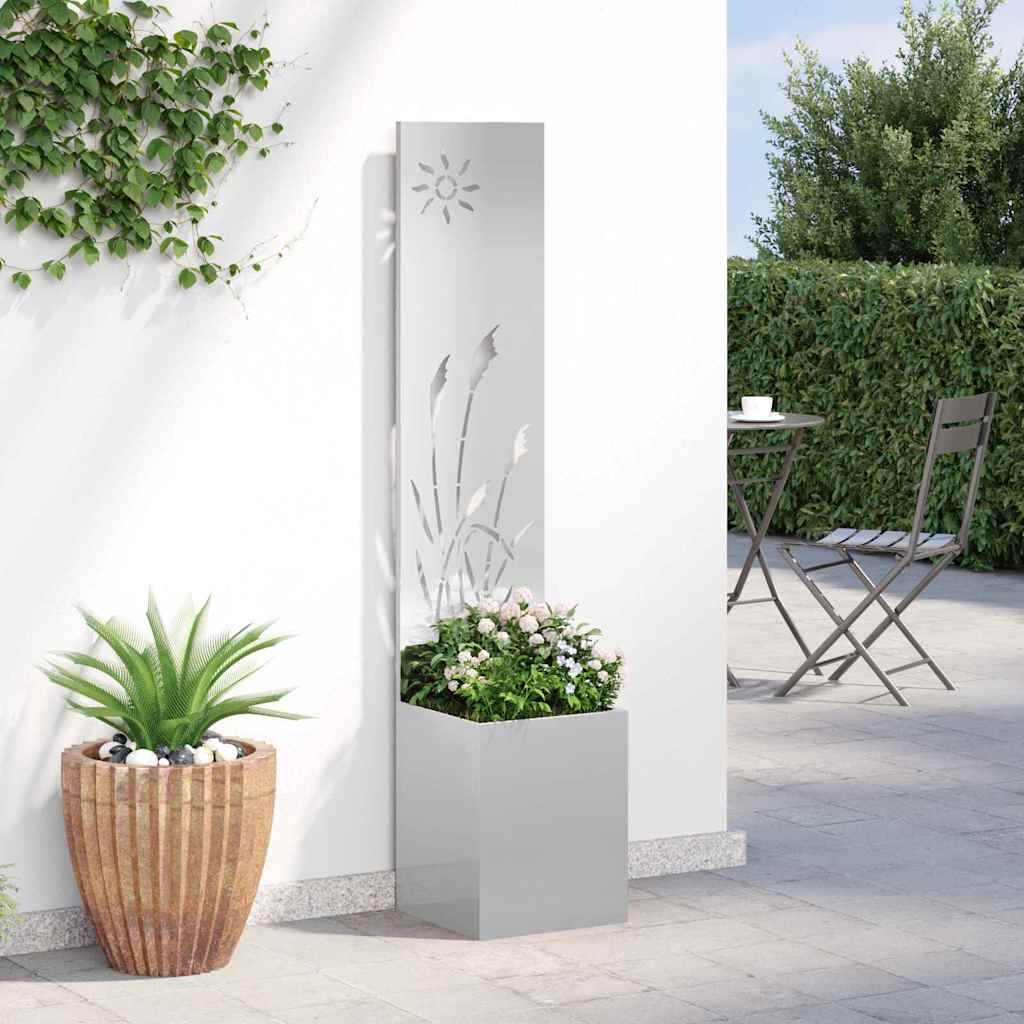 Sodo privatumo ekranas „Fretwork“ Sidabrinė 32 x 140 cm