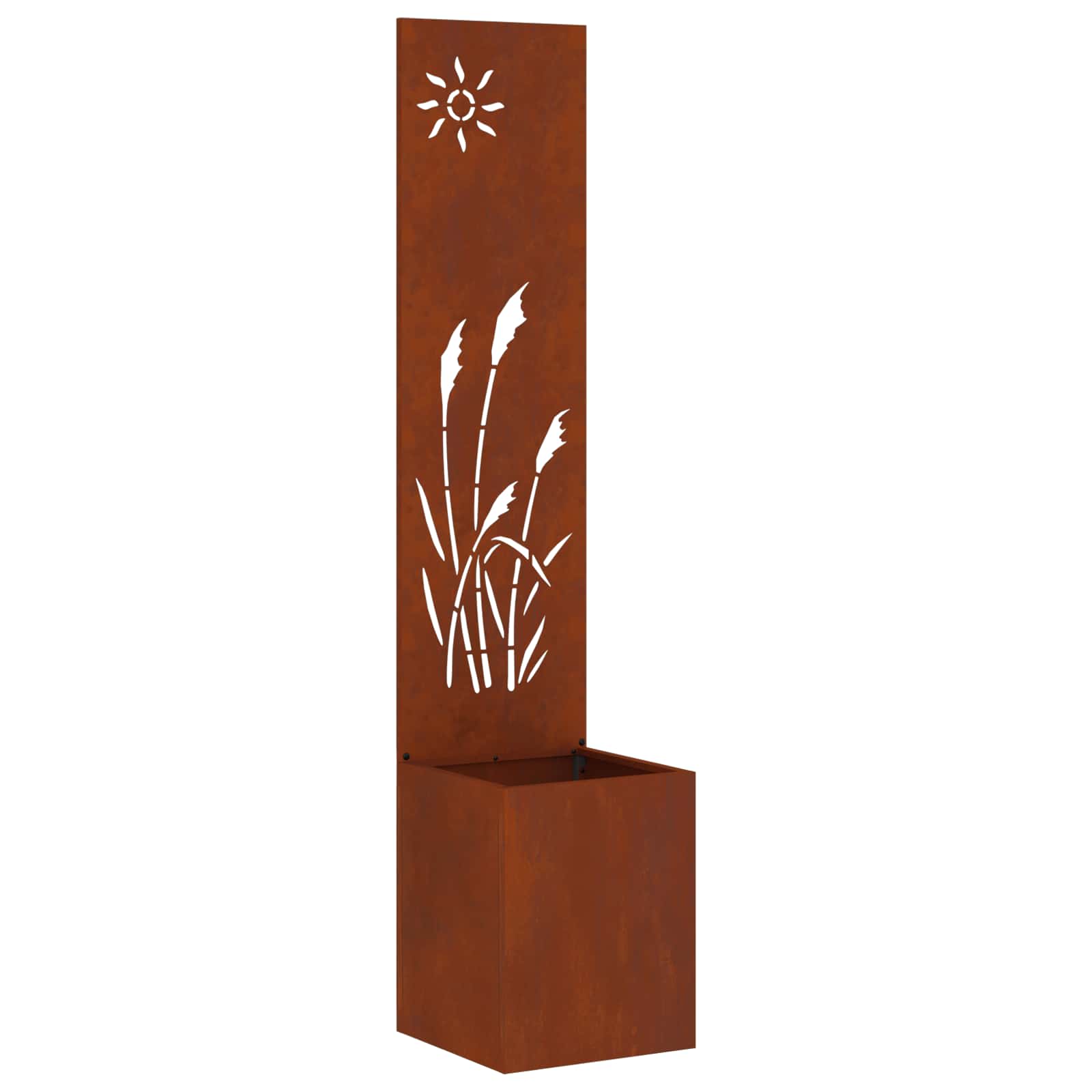 Sodo privatumo ekranas „Fretwork“ Rūdijanti 32 x 140 cm