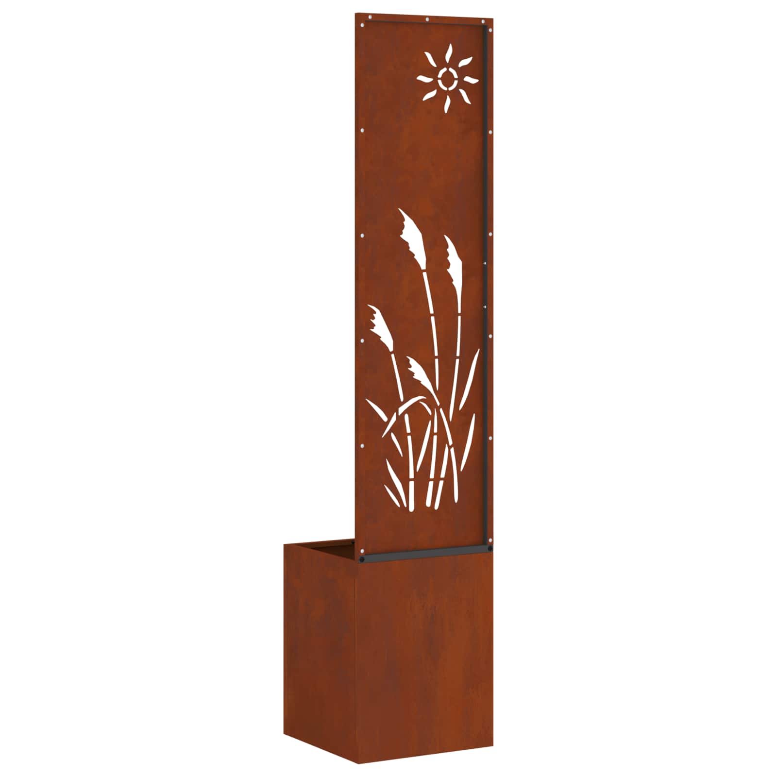 Sodo privatumo ekranas „Fretwork“ Rūdijanti 32 x 140 cm