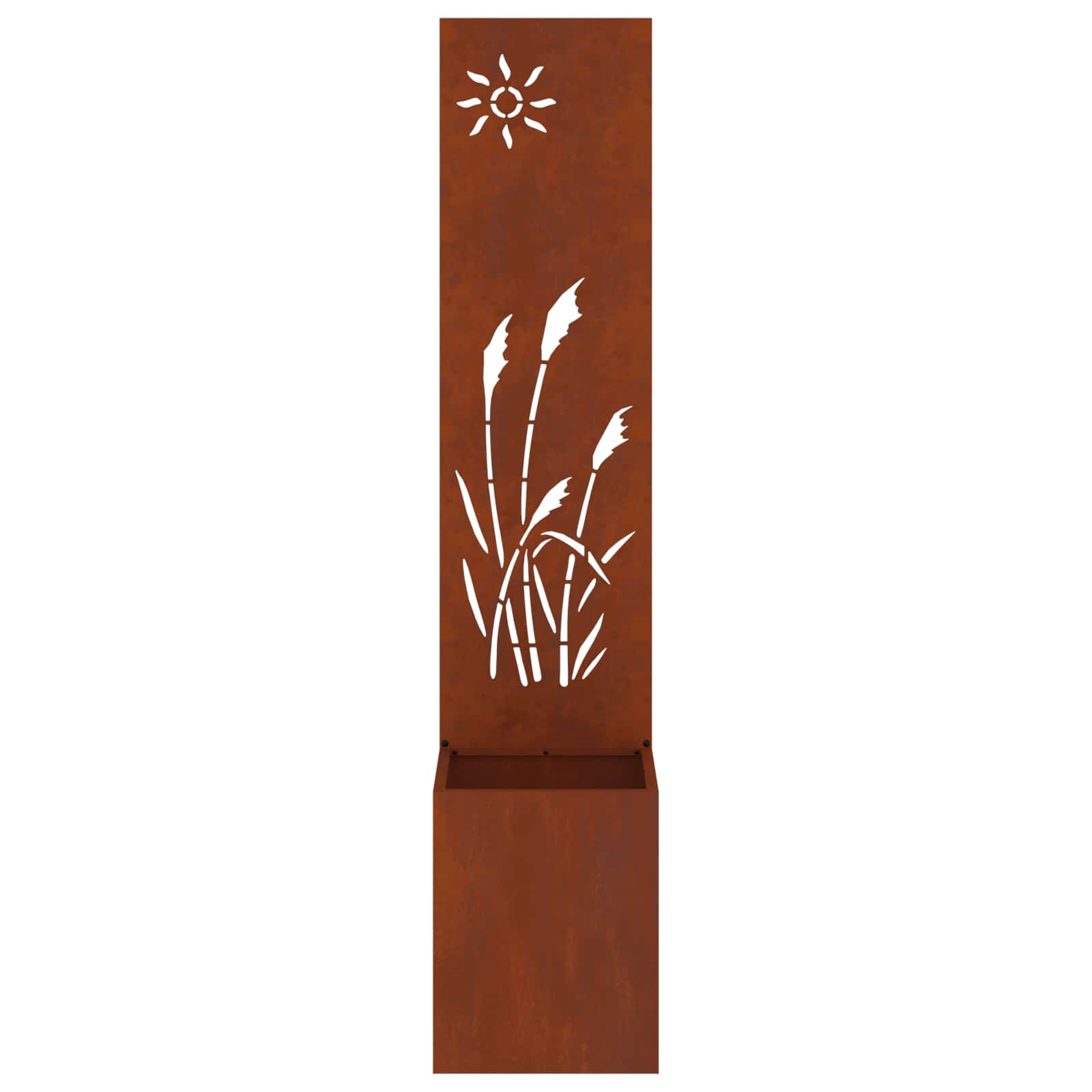 Sodo privatumo ekranas „Fretwork“ Rūdijanti 32 x 140 cm