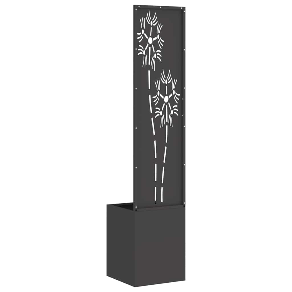 Sodo privatumo ekranas Gėlių Juoda 32 x 140 cm