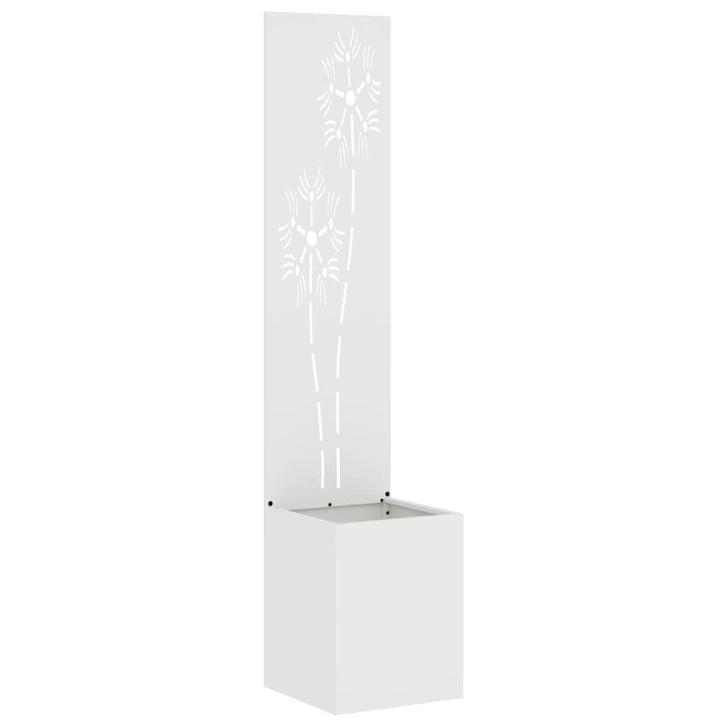 Sodo privatumo ekranas Gėlių Balta 32 x 140 cm