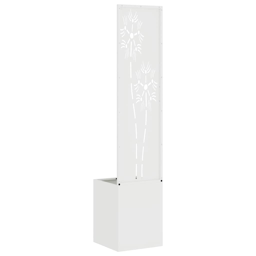 Sodo privatumo ekranas Gėlių Balta 32 x 140 cm