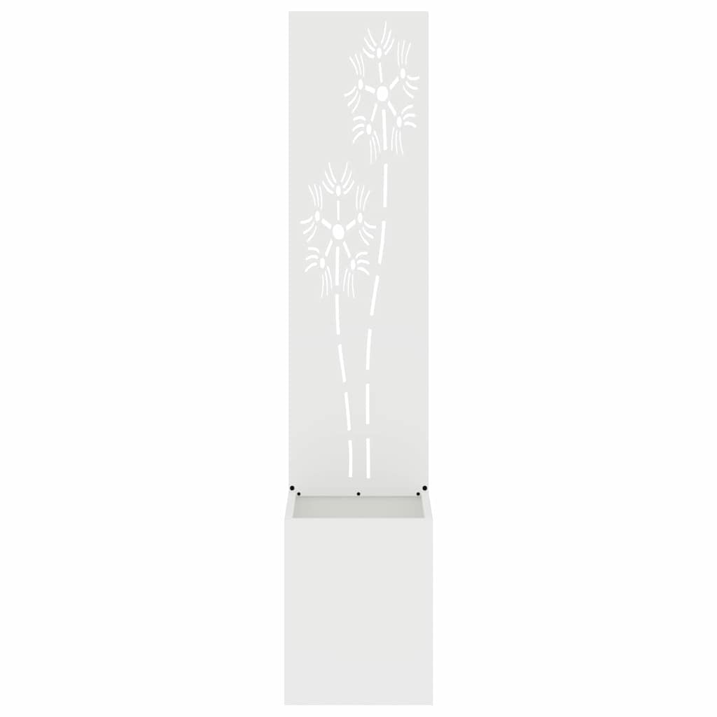 Sodo privatumo ekranas Gėlių Balta 32 x 140 cm