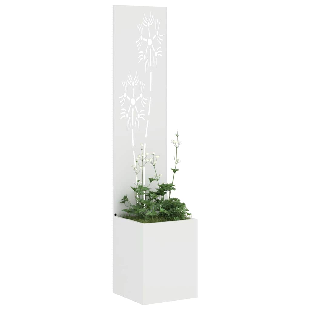 Sodo privatumo ekranas Gėlių Balta 32 x 140 cm