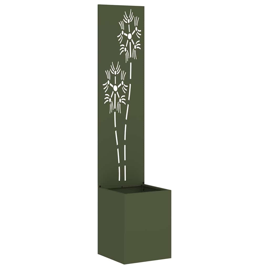 Sodo privatumo ekranas Gėlių Alyvuogių žalia 32 x 140 cm
