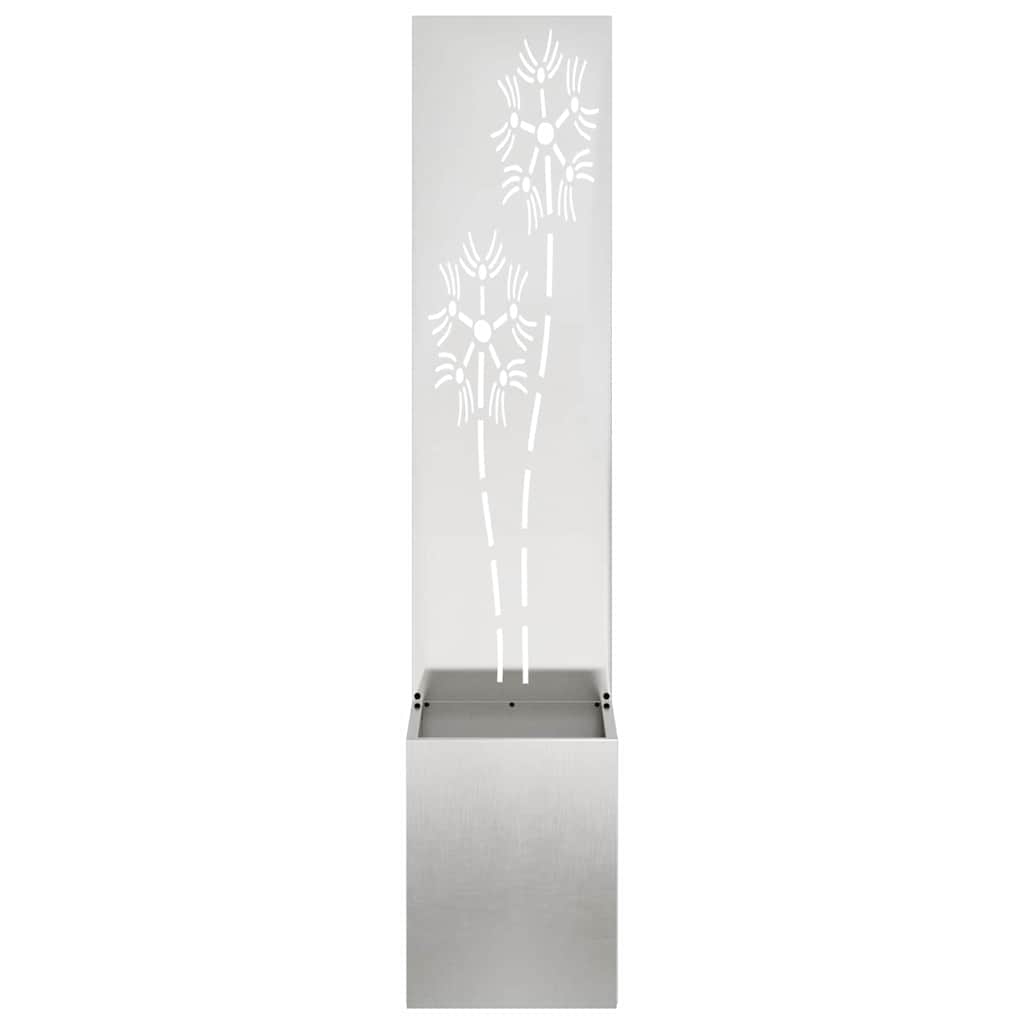 Sodo privatumo ekranas Gėlių Sidabrinė 32 x 140 cm
