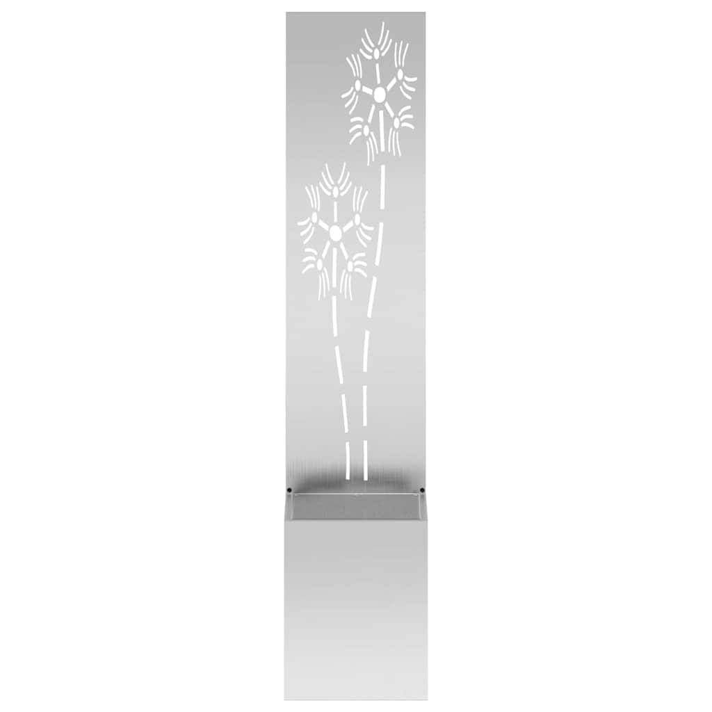 Garden Privacy Screen Floral Silver 32 x 140 cm