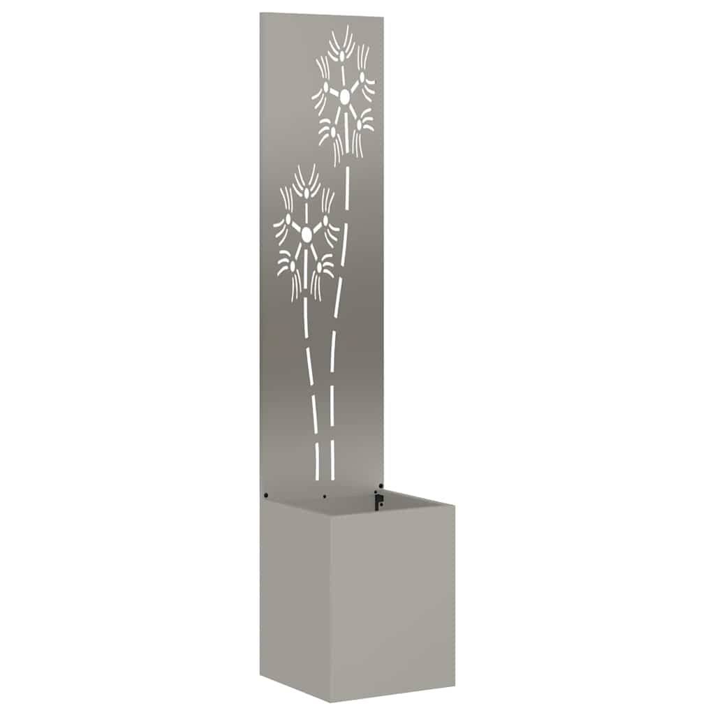 Garden Privacy Screen Flower Rusty 32 x 140 cm