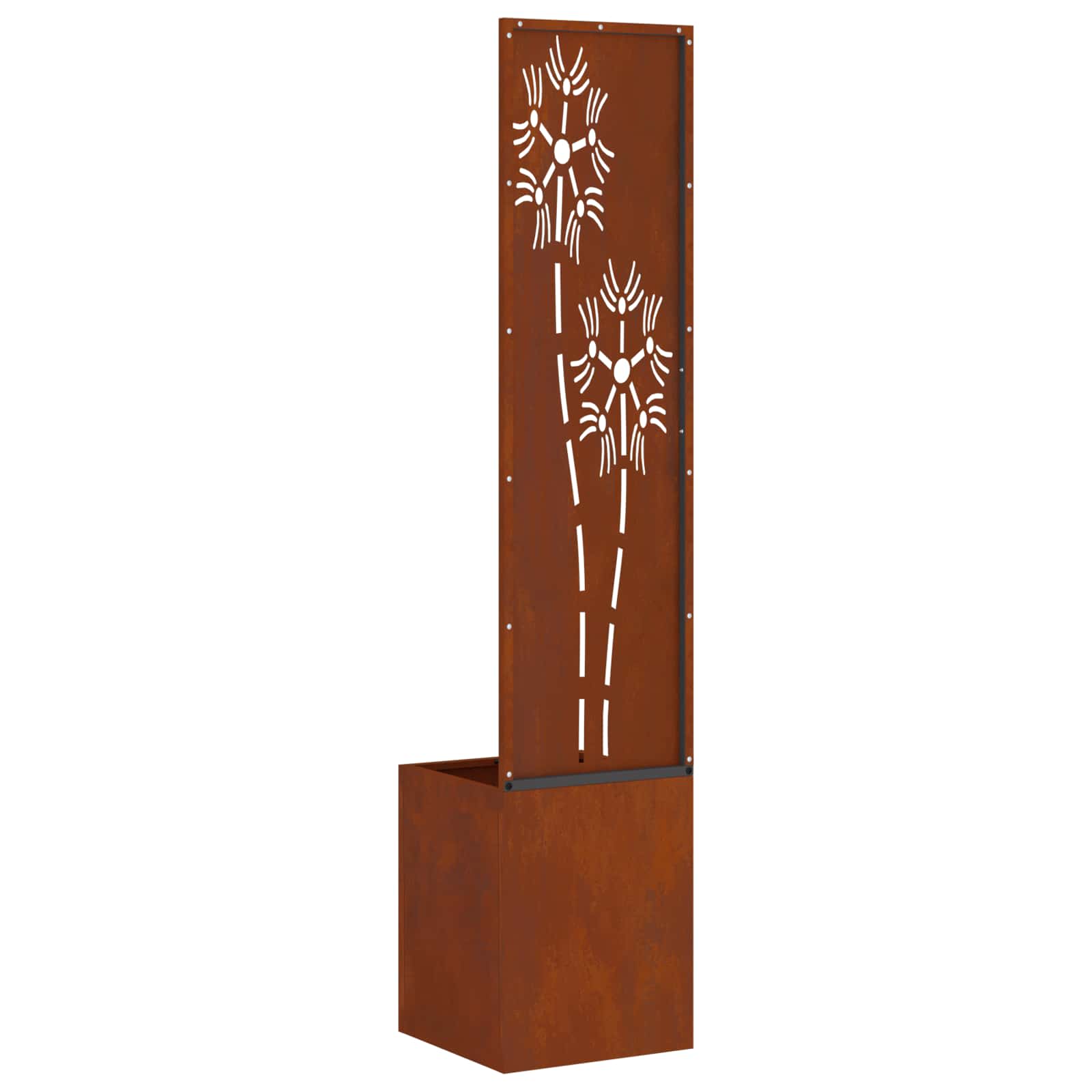Garden Privacy Screen Flower Rusty 32 x 140 cm