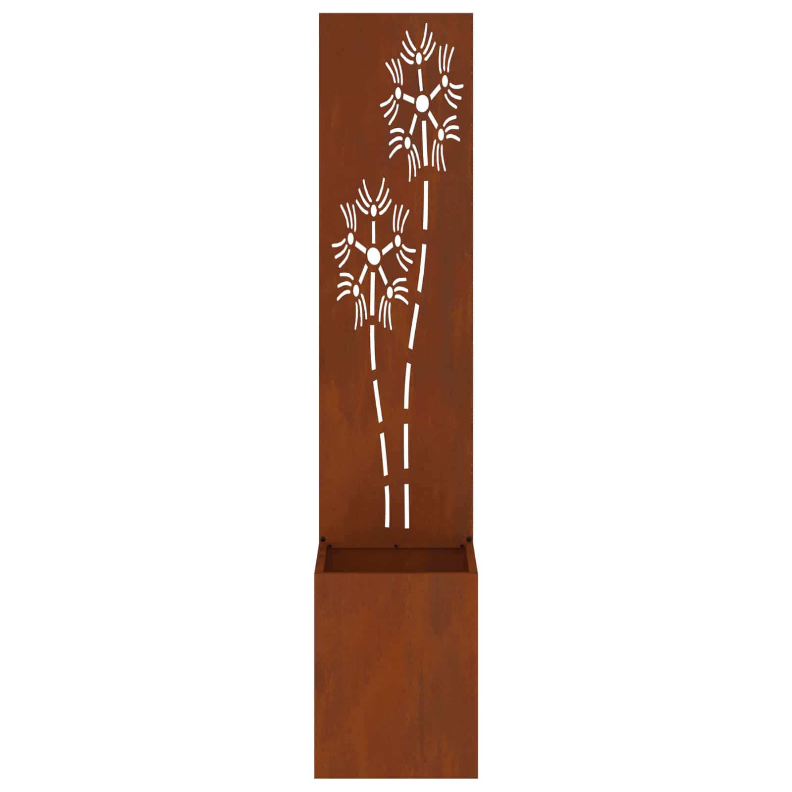 Garden Privacy Screen Flower Rusty 32 x 140 cm