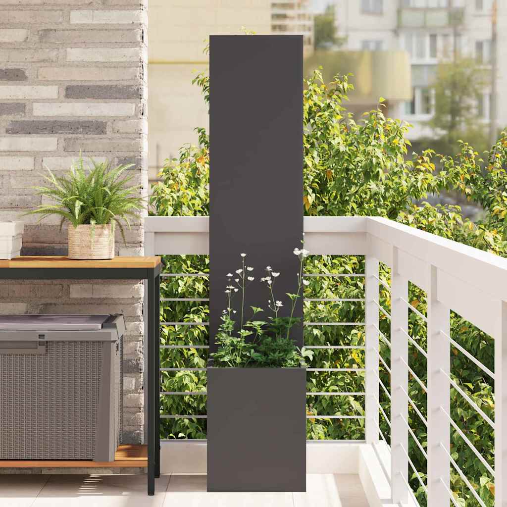 Garden Privacy Screen Fretwork Black 32 x 140 cm