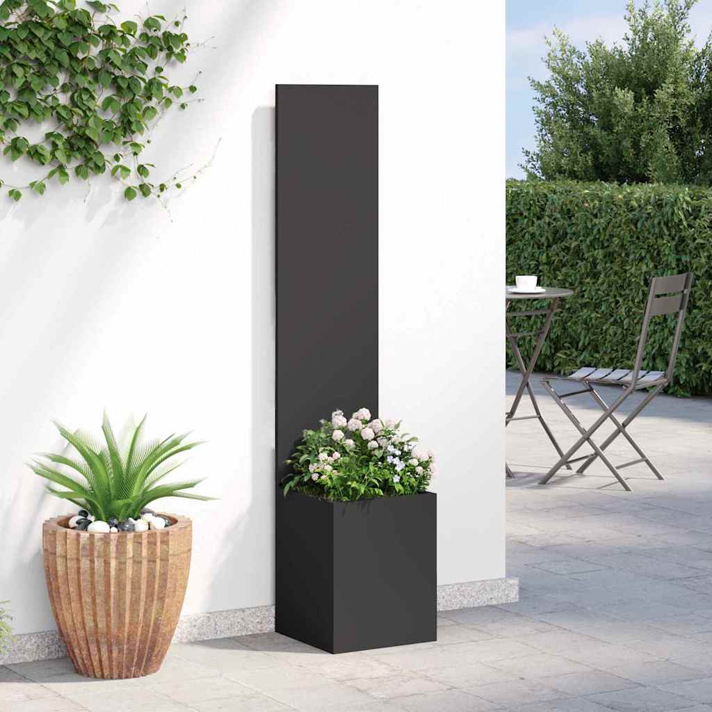 Garden Privacy Screen Fretwork Black 32 x 140 cm