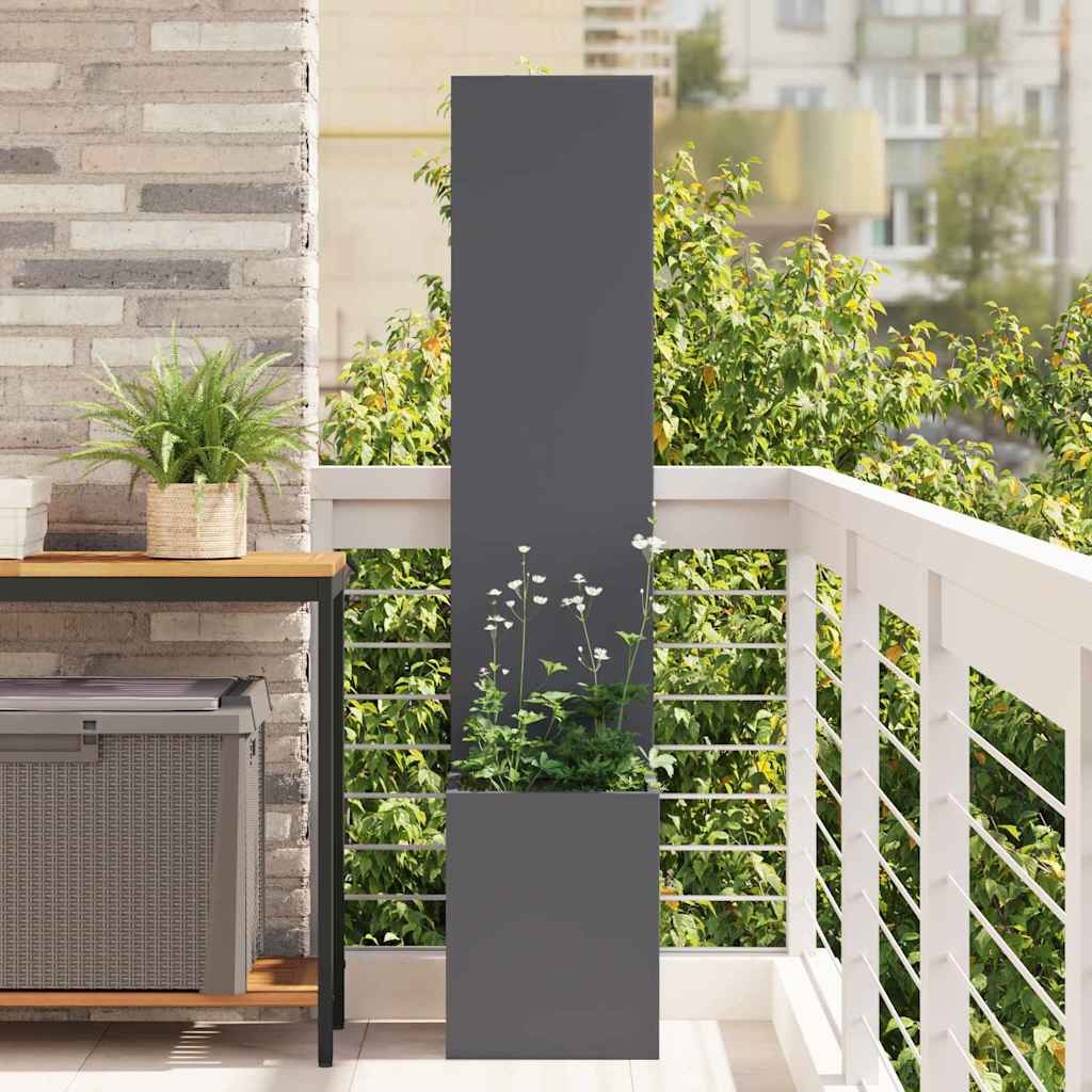 Garden privacy screen "Fretwork" Anthracite 32 x 140 cm