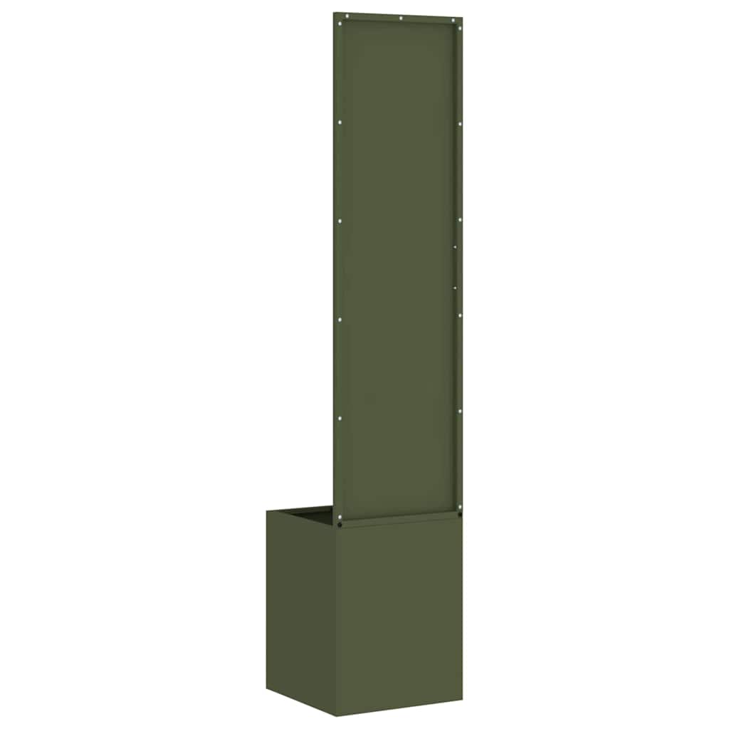 Garden Privacy Screen Fretwork Olive Green 32 x 140 cm