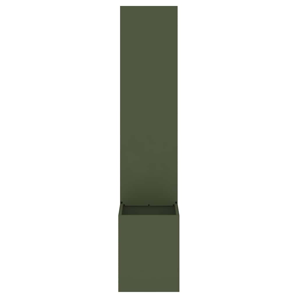 Garden Privacy Screen Fretwork Olive Green 32 x 140 cm