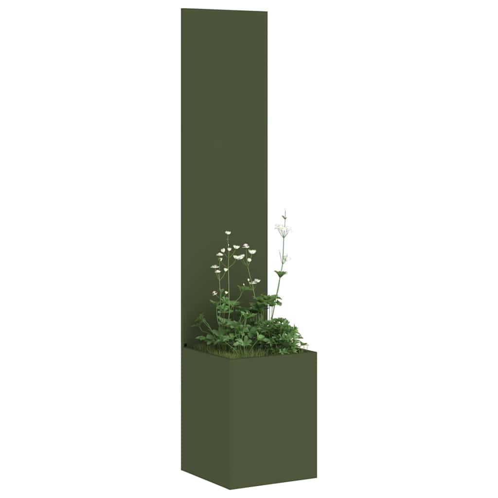 Garden Privacy Screen Fretwork Olive Green 32 x 140 cm